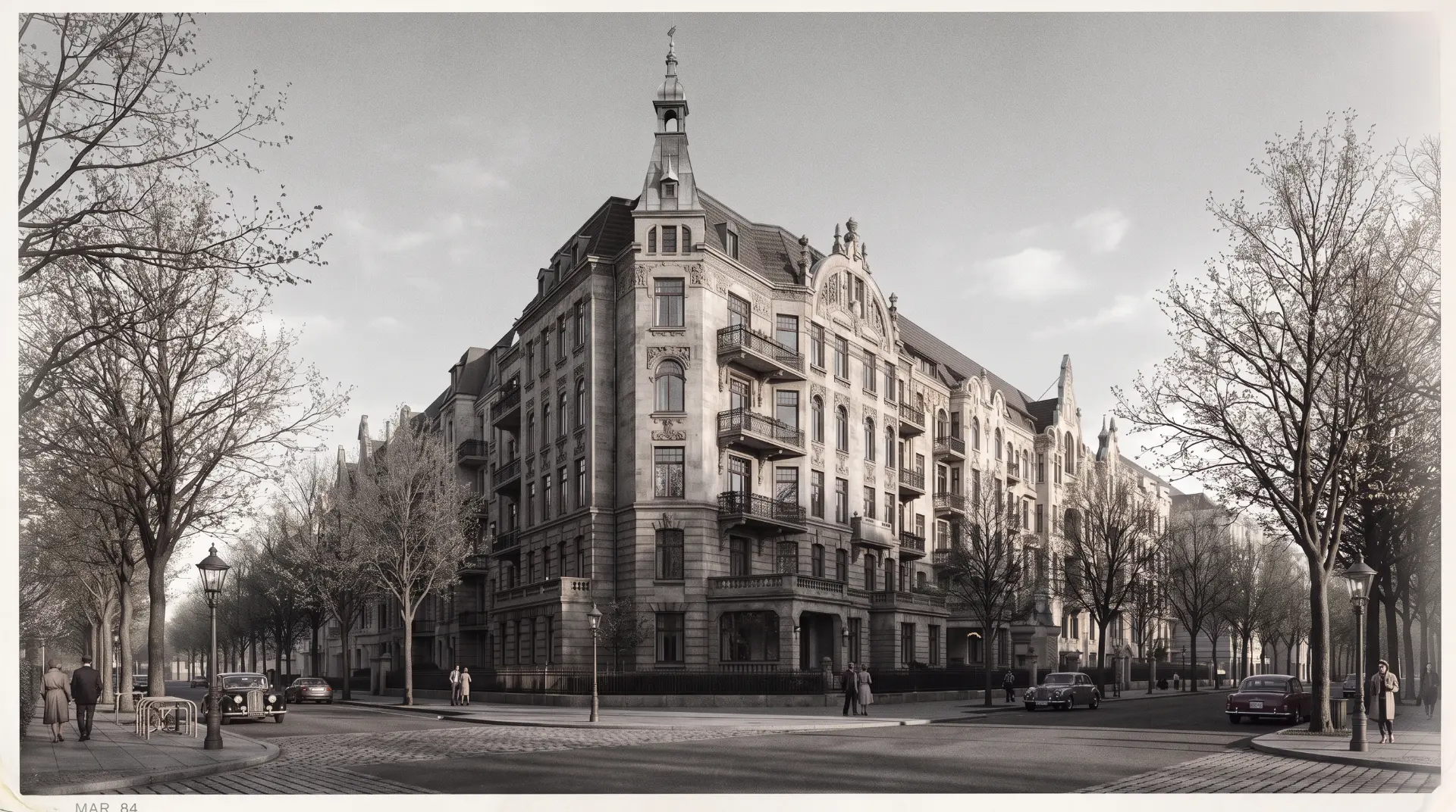 Historisches Eckhaus der Gründerzeit in Hamburg